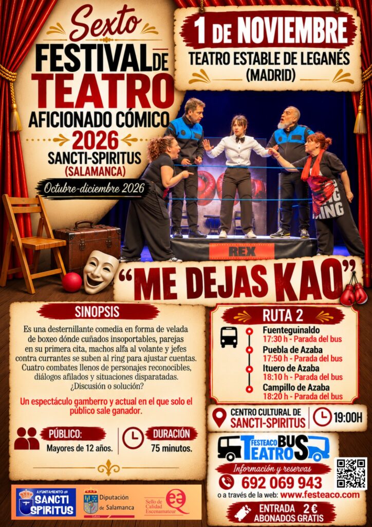 Ruta 2 del Bus del Teatro - 1 de noviembre - Me dejas KAO